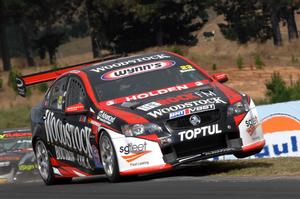 Andy Booth in action in the Woodstock Racing Commodore at the opening round of the 2013 BNT V8 SuperTourers at Hampton Downs on 17 February